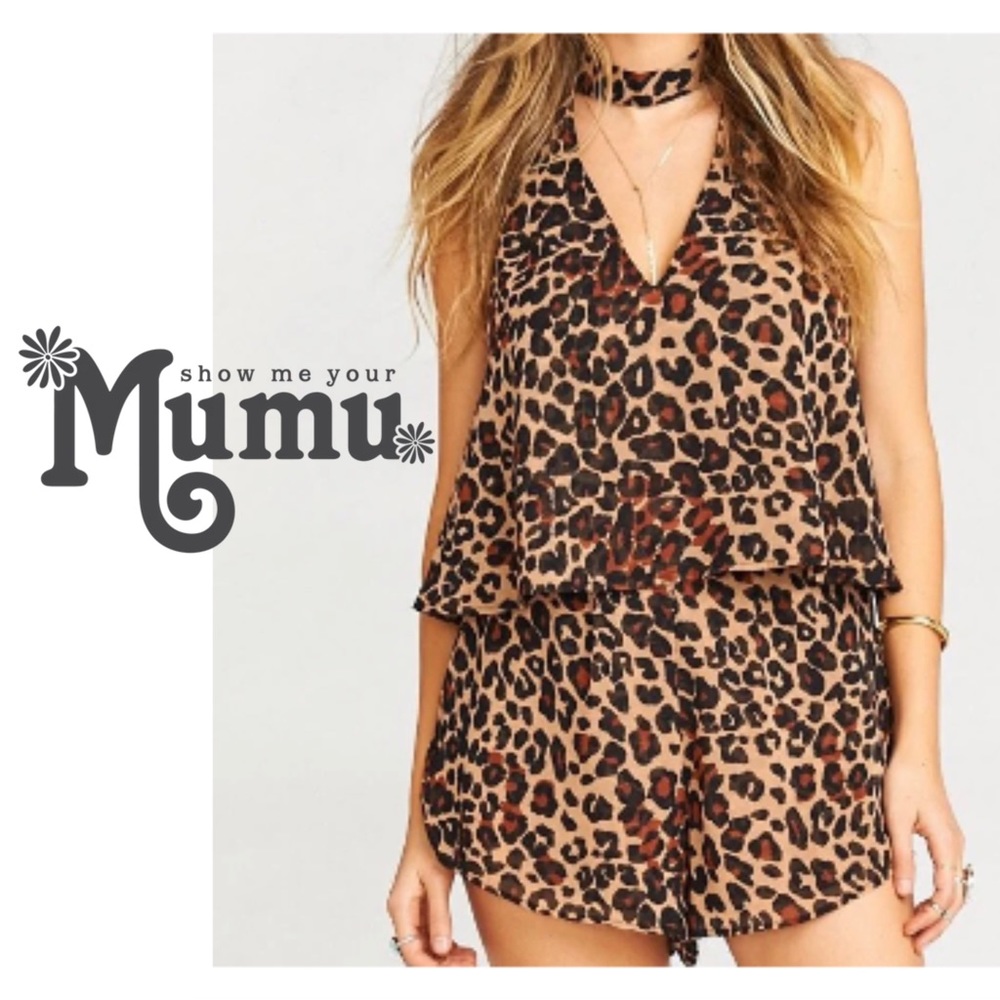 SHOW ME YOUR MUMU Leopard Sheer Blouse